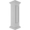 Ekena Millwork 10"W x 40"H Straight Newel Post with Panel, Peaked Capital & Base Trim (Installation kit included) NWL10X40SPP0B0 - alternate 3